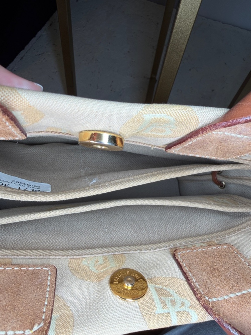 Dooney & Burke small tulip canvas tote very good use cond! - Picture 9 of 12
